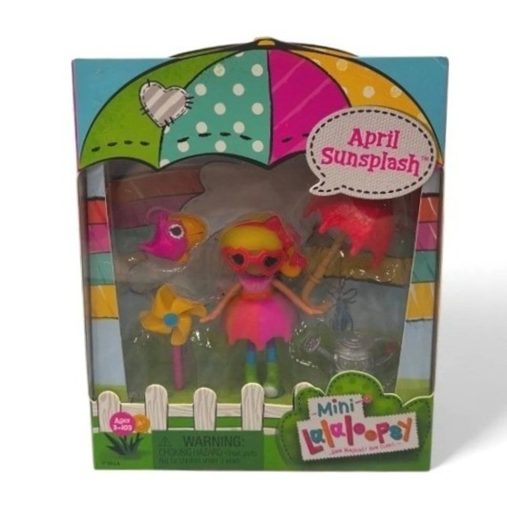 Mini Lalaloopsy April Sunsplash Doll with Toucan Pet‎ 3" Mini Doll Playset